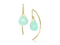 Lantern Ocean Quartz Arc Dangle Earrings - Pamela Lauz Jewellery