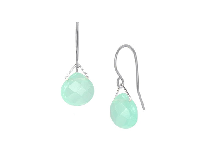 Lantern Ocean Quartz Hook Dangle Earrings - Pamela Lauz Jewellery