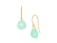 Lantern Ocean Quartz Hook Dangle Earrings - Pamela Lauz Jewellery