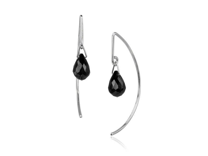 Lantern Rutile Arc Dangle Earrings - Pamela Lauz Jewellery