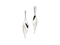 Laurel Long Solid Leaf Drop Earrings - Pamela Lauz Jewellery
