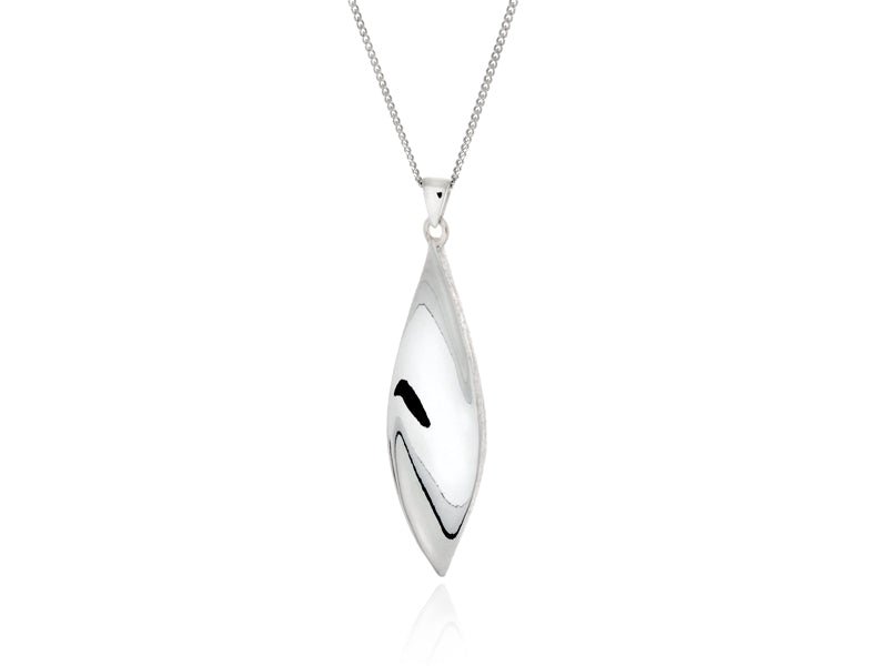 Laurel Long Solid Leaf Necklace - Pamela Lauz Jewellery