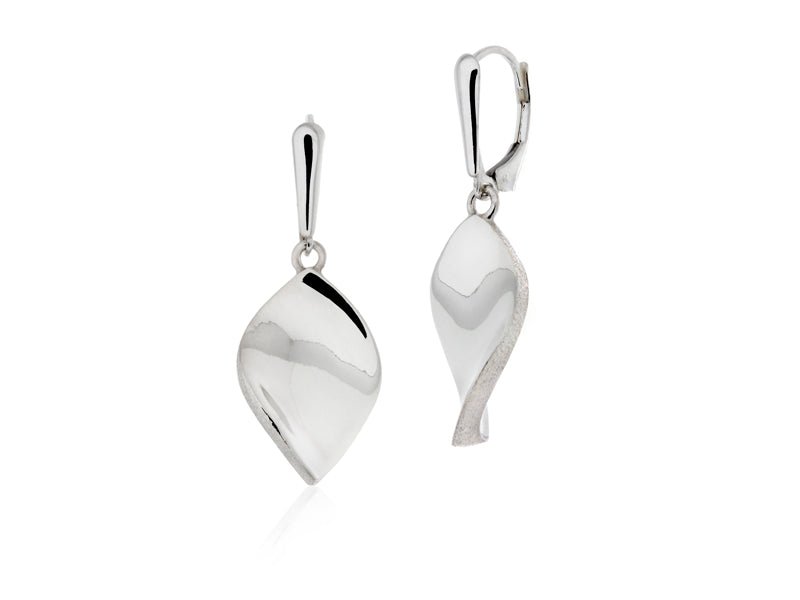 Laurel Solid Leaf Drop Earrings - Pamela Lauz Jewellery