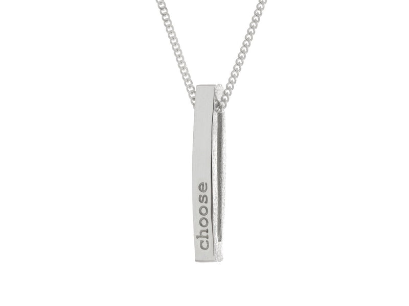 Mantra Inspirational Bar Necklace - Inspire | Choose - Pamela Lauz Jewellery