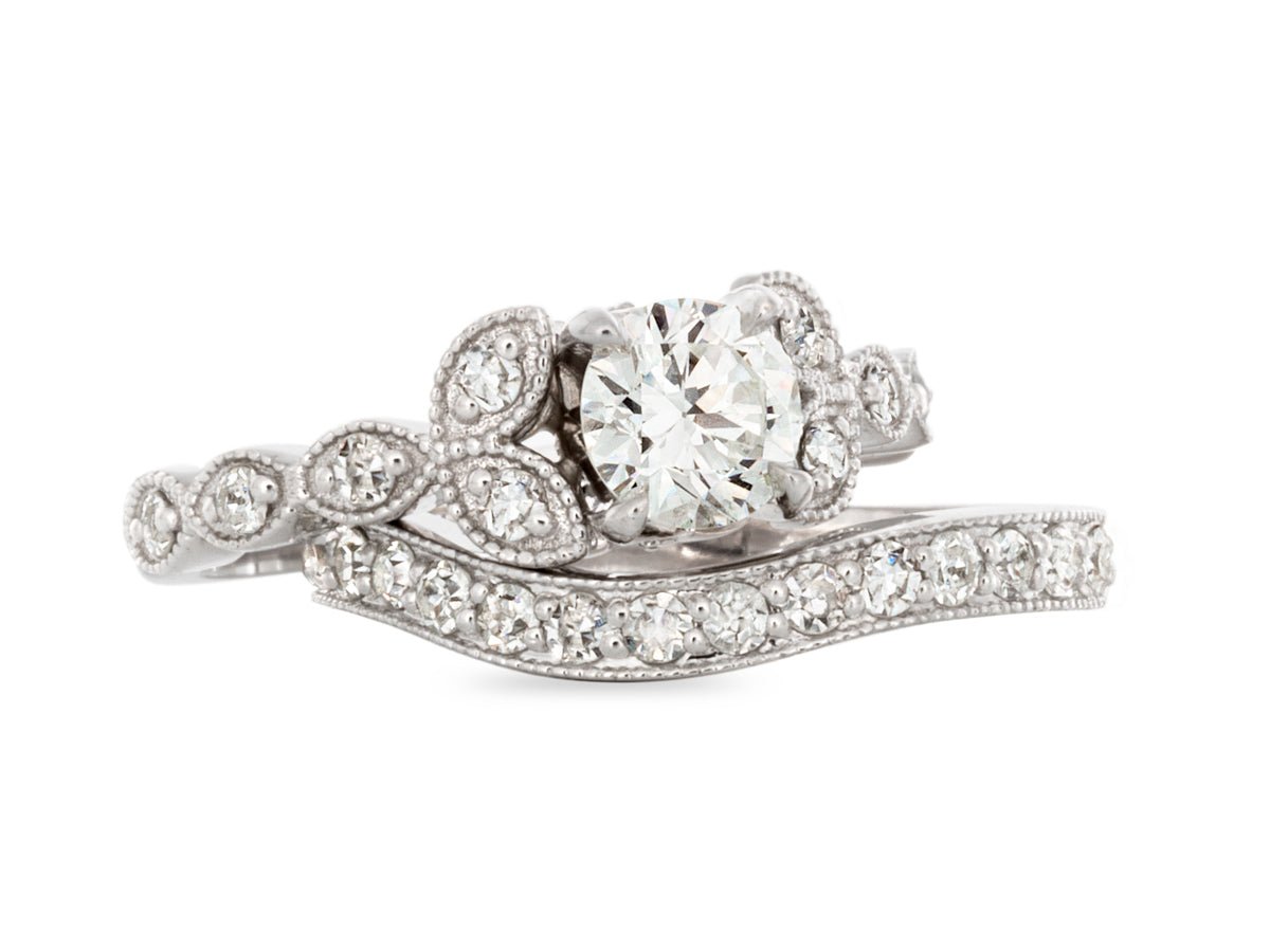 Vintage marquise 2025 wedding set