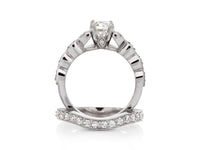 Marquise Vintage Engagement Ring and Wedding Band - Pamela Lauz Jewellery