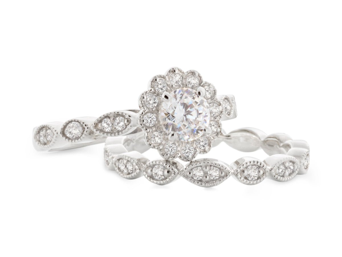 marquise vintage wedding rings 157999