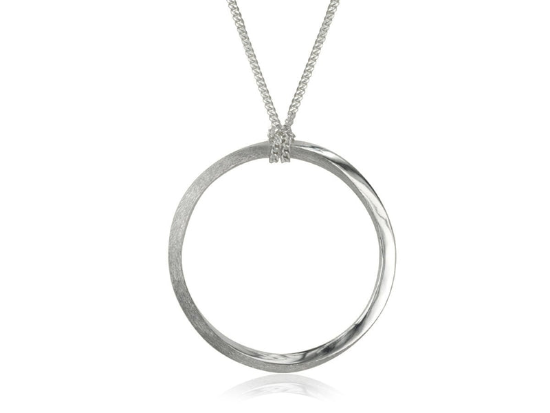 Mobius Single Silver Twist Necklace - Pamela Lauz Jewellery