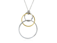 Mobius Trio Silver and Gold Plated Twist Necklace - Pamela Lauz Jewellery