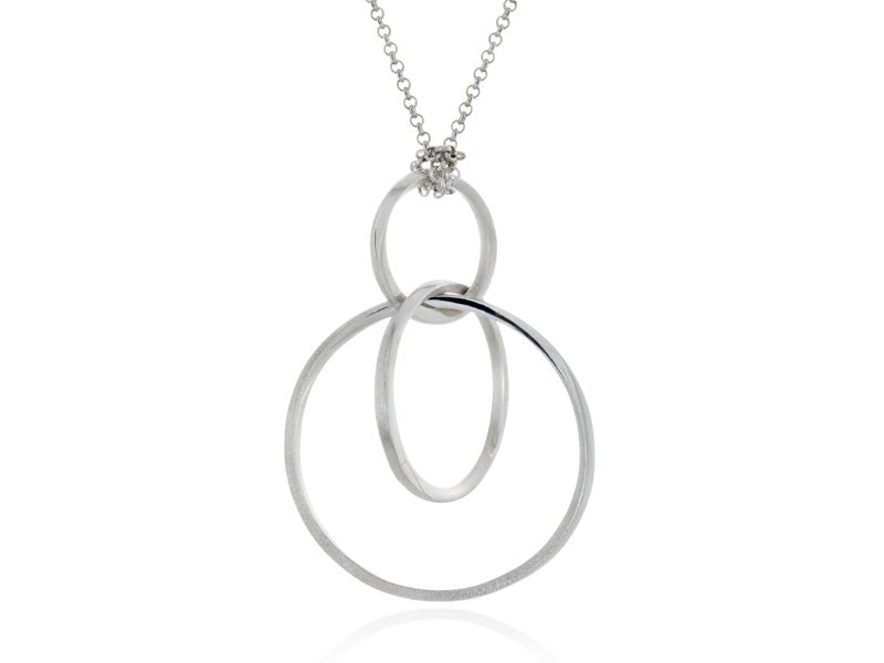 Mobius Trio Silver and Gold Plated Twist Necklace - Pamela Lauz Jewellery