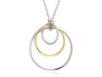 Mobius Trio Silver and Gold Plated Twist Necklace - Pamela Lauz Jewellery