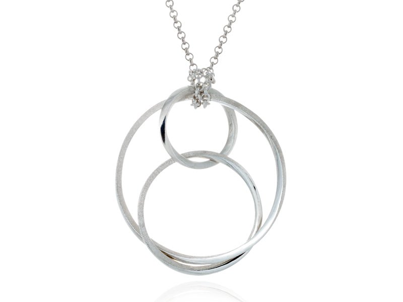 Mobius Trio Silver and Gold Plated Twist Necklace - Pamela Lauz Jewellery