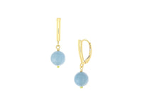 Mosaic Aquamarine Drop Earrings - Pamela Lauz Jewellery