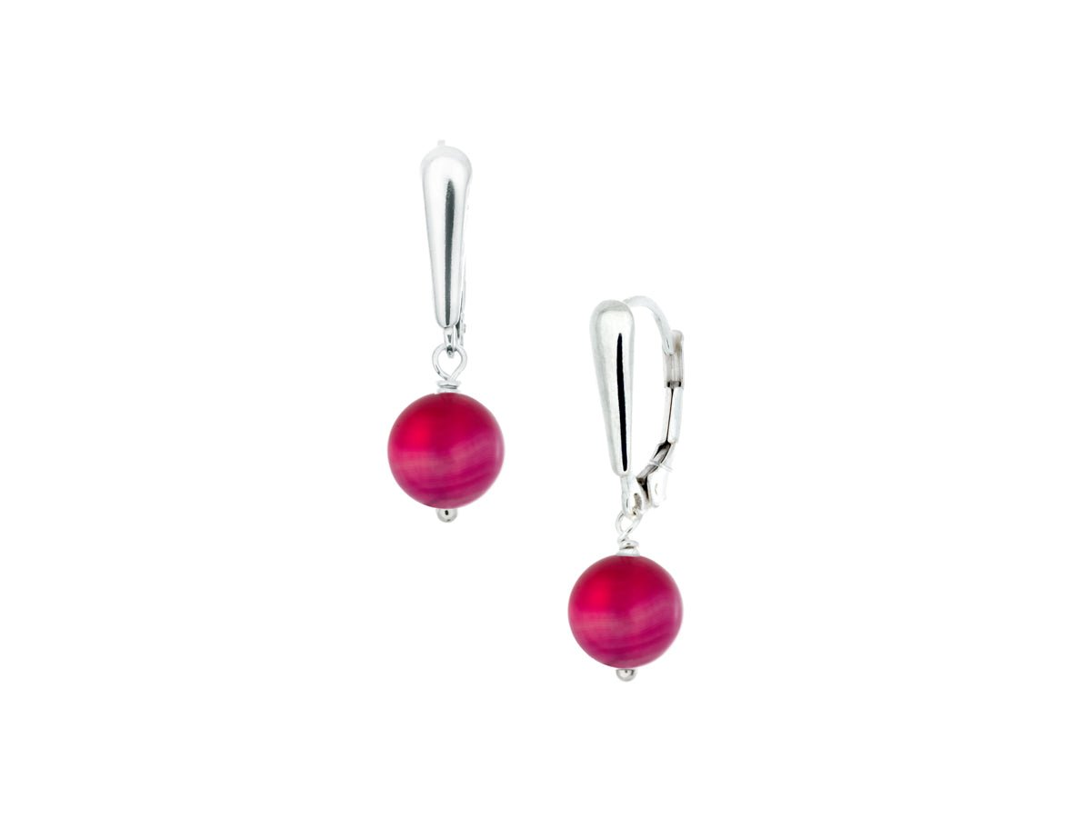 Mosaic Pink Agate Drop Earrings - Pamela Lauz Jewellery