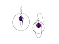 Orbit Amethyst Loop Earrings - Pamela Lauz Jewellery