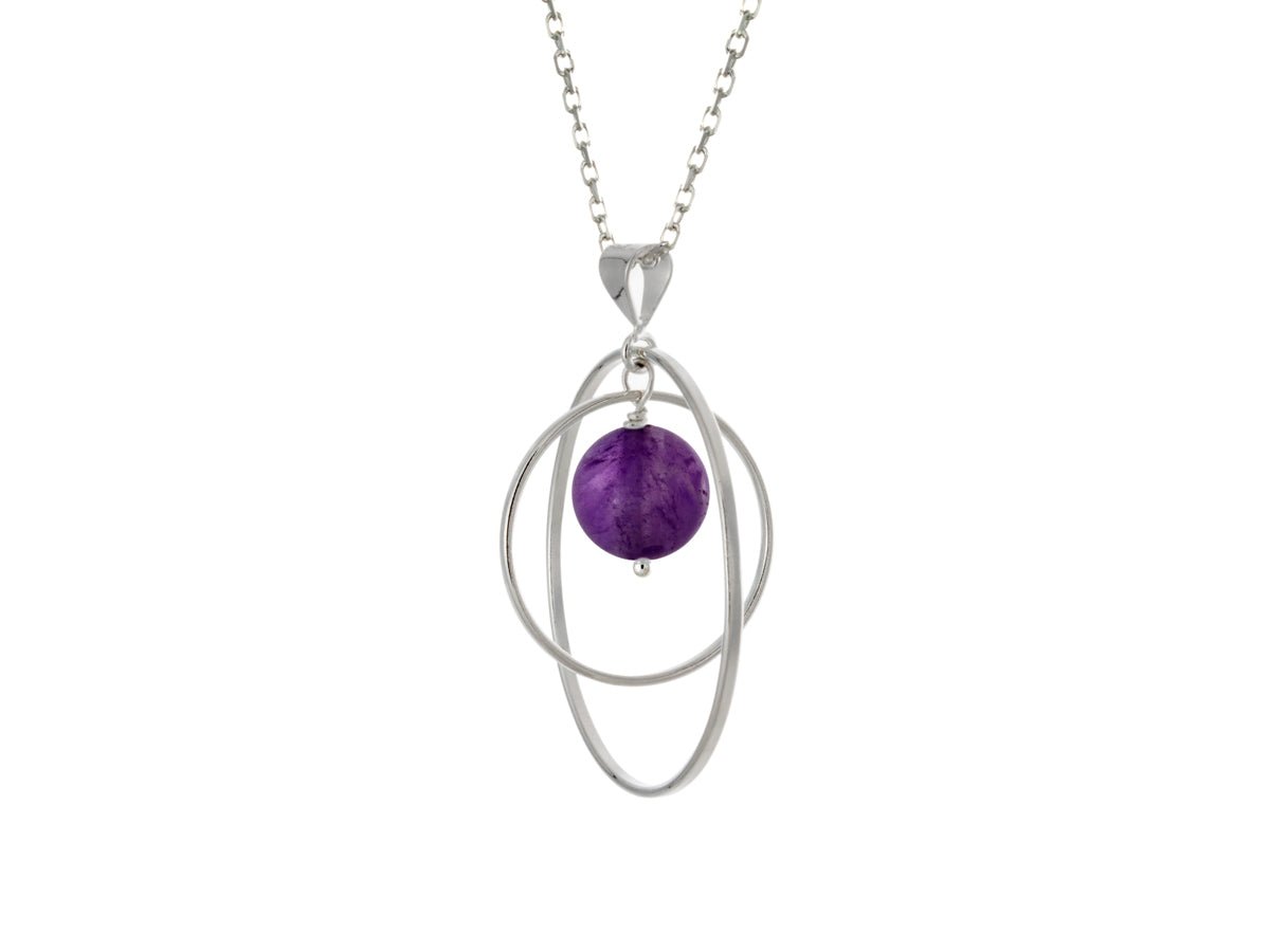 Orbit Amethyst Loop Necklace - Pamela Lauz Jewellery