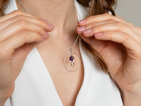 Orbit Amethyst Loop Necklace - Pamela Lauz Jewellery