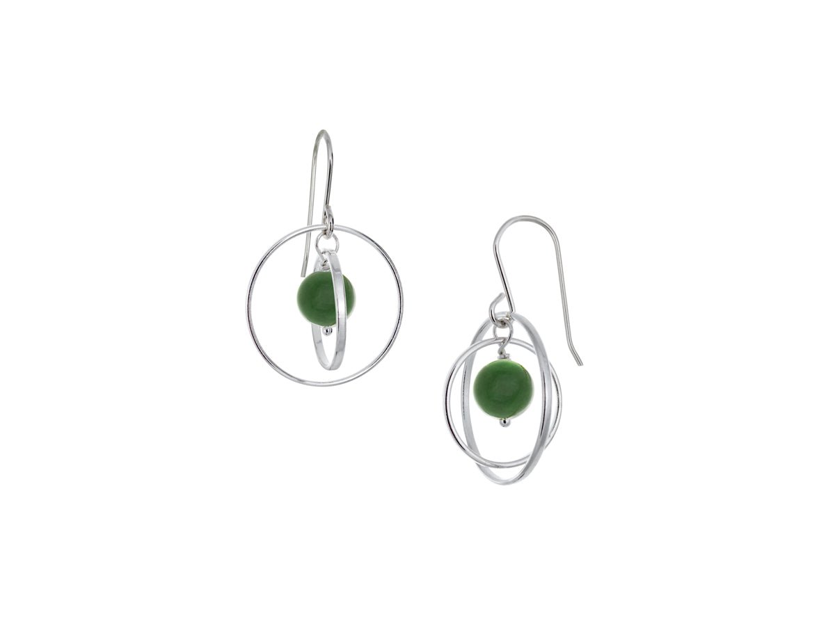 Orbit BC Jade Loop Earrings - Pamela Lauz Jewellery