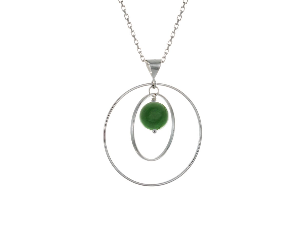 Orbit BC Jade Loop Necklace - Pamela Lauz Jewellery