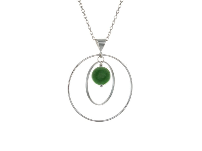 Orbit BC Jade Loop Necklace - Pamela Lauz Jewellery