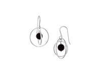Orbit Black Onyx Loop Earrings - Pamela Lauz Jewellery