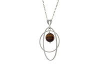 Orbit Tiger's Eye Loop Necklace - Pamela Lauz Jewellery