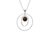 Orbit Tiger's Eye Loop Necklace - Pamela Lauz Jewellery