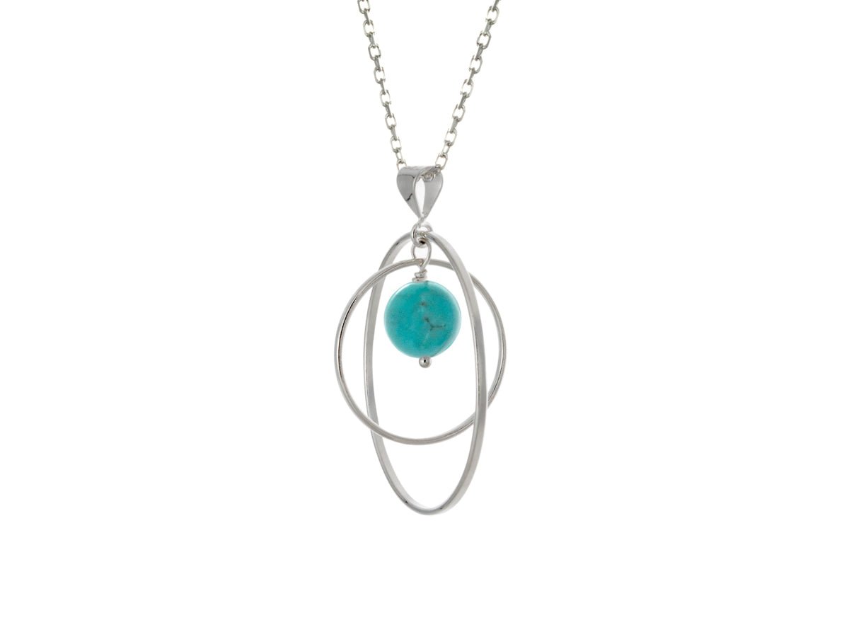 Orbit Turquoise Loop Necklace - Pamela Lauz Jewellery