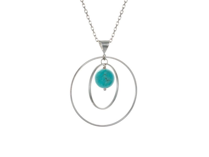 Orbit Turquoise Loop Necklace - Pamela Lauz Jewellery