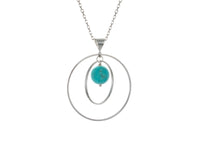 Orbit Turquoise Loop Necklace - Pamela Lauz Jewellery