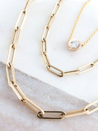 Paperclip 14K Gold Necklace - Pamela Lauz Jewellery