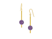 Pendulum Amethyst Drop Earrings - Pamela Lauz Jewellery