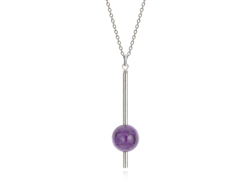 Pendulum Amethyst Necklace - Pamela Lauz Jewellery