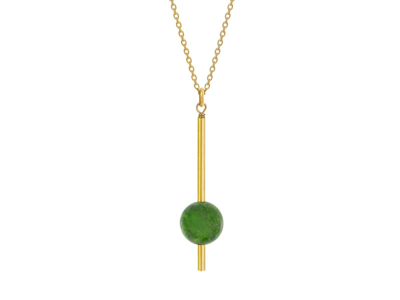 Pendulum BC Jade Nephrite Necklace - Pamela Lauz Jewellery