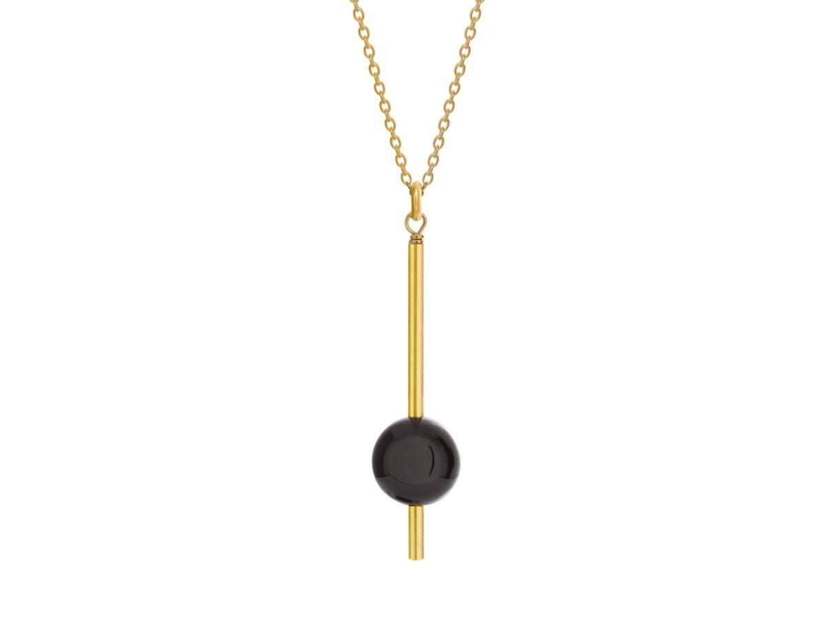 Pendulum Black Onyx Necklace - Pamela Lauz Jewellery