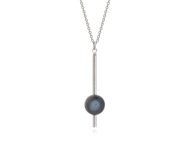 Pendulum Black Pearl Necklace - Pamela Lauz Jewellery