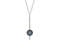 Pendulum Black Pearl Necklace - Pamela Lauz Jewellery