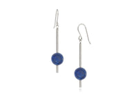 Pendulum Lapis Lazuli Drop Earrings - Pamela Lauz Jewellery