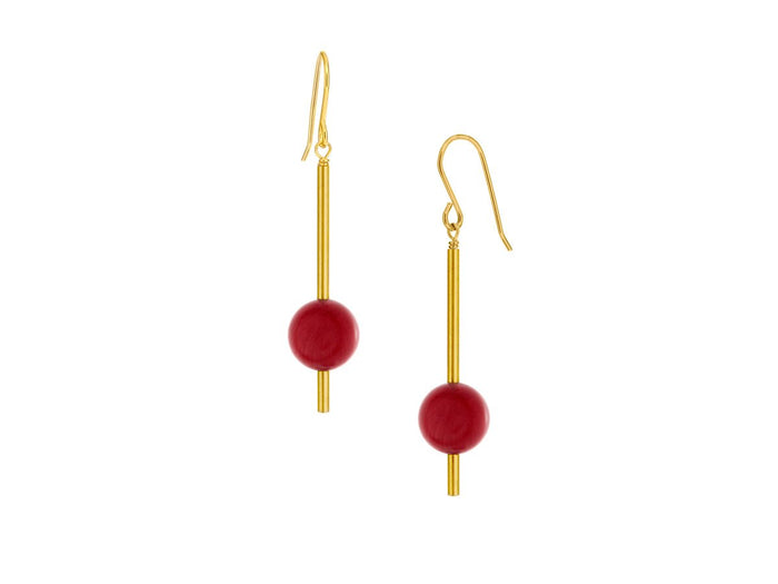 Pendulum Sea Bamboo Drop Earrings - Pamela Lauz Jewellery