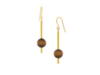 Pendulum Tiger's Eye Drop Earrings - Pamela Lauz Jewellery