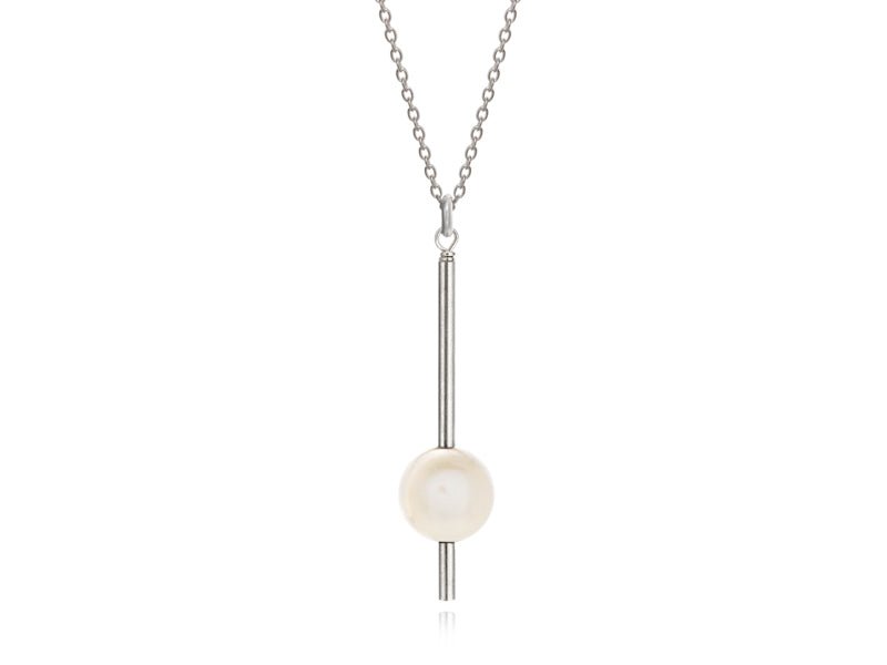 Pendulum White Pearl Necklace - Pamela Lauz Jewellery