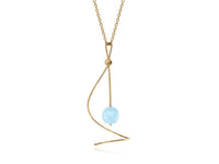 Pirouette Aquamarine Twist Necklace - Pamela Lauz Jewellery