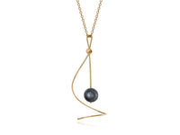 Pirouette Black Pearl Twist Necklace - Pamela Lauz Jewellery