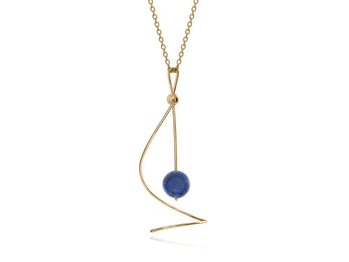 Pirouette Lapis Lazuli Twist Necklace - Pamela Lauz Jewellery