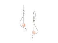 Pirouette Pink Pearl Twist Drop Earrings - Pamela Lauz Jewellery
