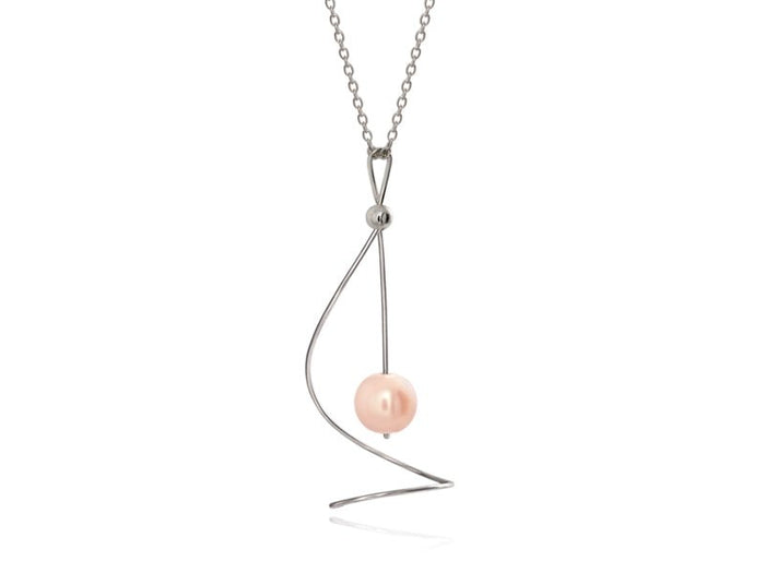 Pirouette Pink Pearl Twist Necklace - Pamela Lauz Jewellery