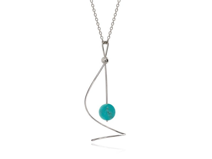 Pirouette Turquoise Twist Necklace - Pamela Lauz Jewellery