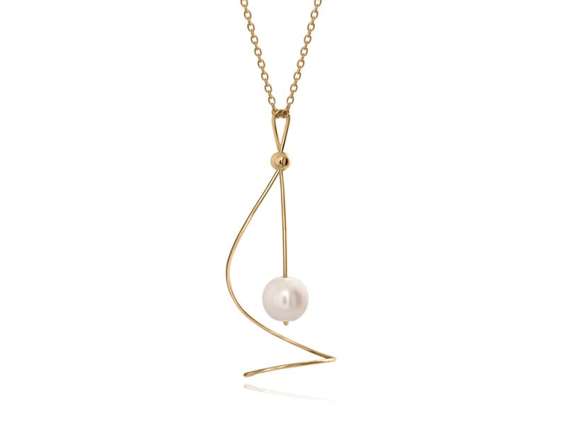 Pirouette White Pearl Twist Necklace - Pamela Lauz Jewellery
