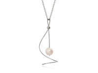 Pirouette White Pearl Twist Necklace - Pamela Lauz Jewellery