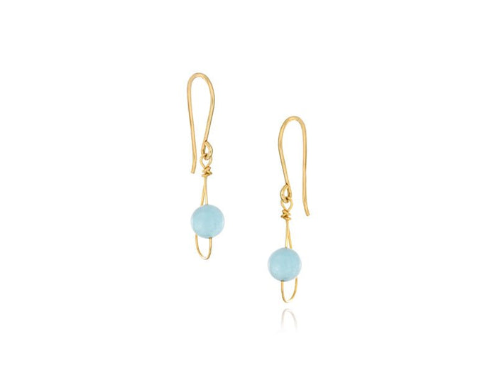 Rain Aquamarine Single Earrings - Pamela Lauz Jewellery